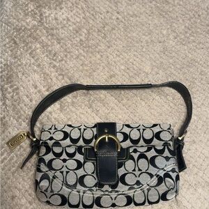 Coach purse black and grey